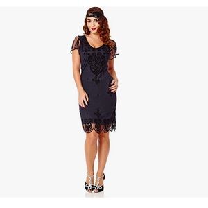 Gorgeous embroidered Gatsbylady vintage retro flapper dress